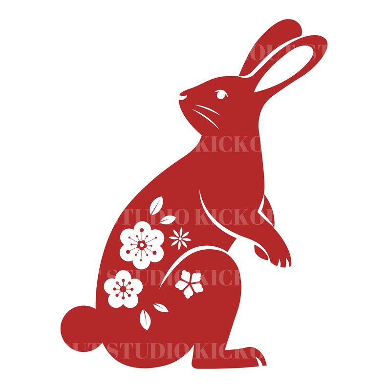 Year of Rabbit Svg Chinese Rabbit of the Year Svg 2024 Rabbit Zodiac