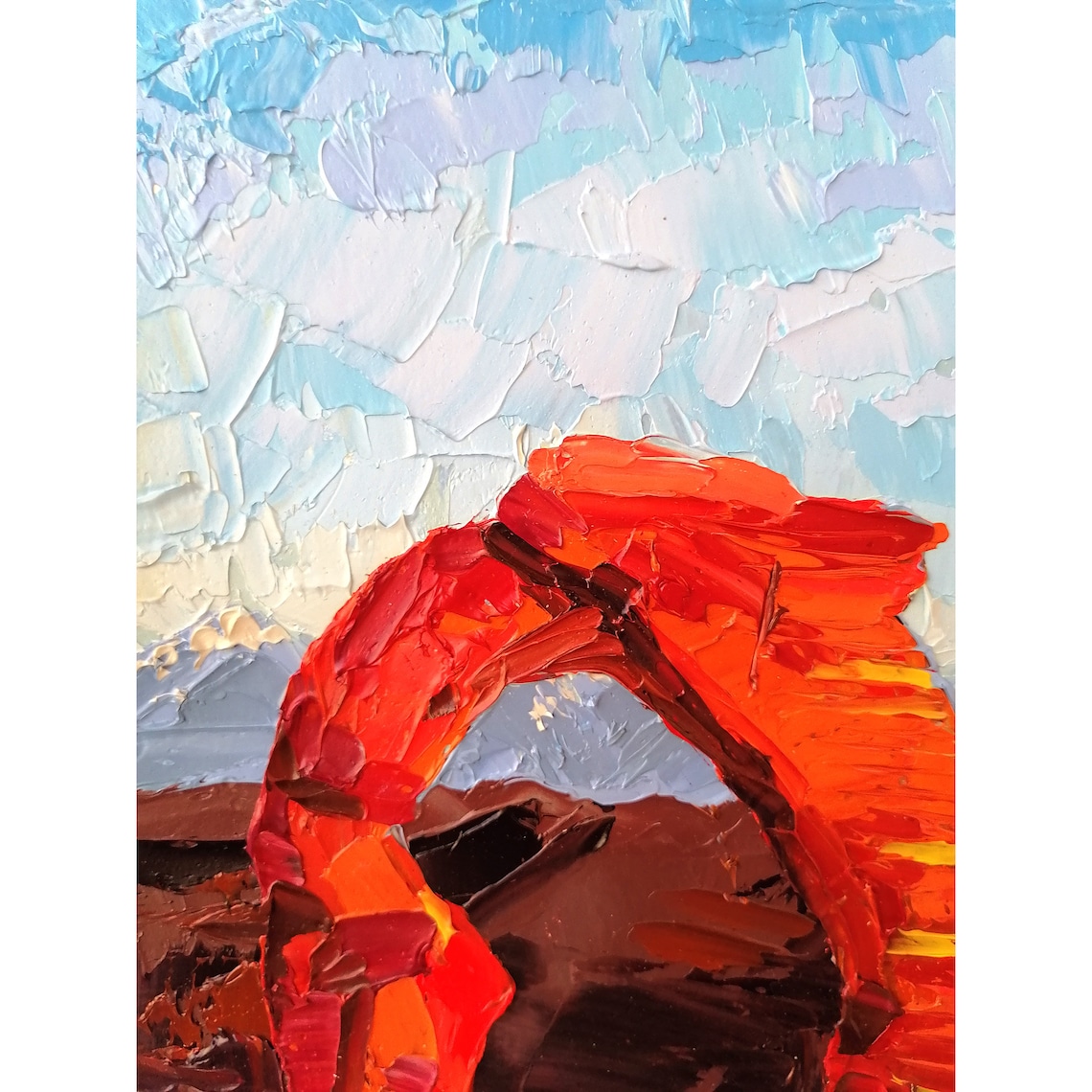 Delicate Arch Painting Utah Landscape Art Arches National Park Etsy