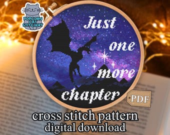 Fourth Wing Quote Cross Stitch Pattern PDF-  Book Lover Gift, Funny Booktok Romantasy Embroidery, Instant Digital Download