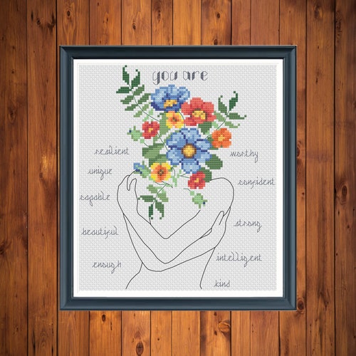 Mental Health Cross Stitch Pattern. You Can Do Hard Things. Etsy