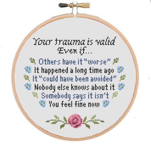 Mental Health Quote Cross Stitch Pattern. Therapy Cross Etsy