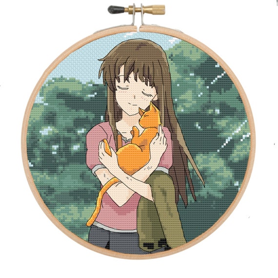 Fruits Basket Tohru and Kyo Sohma True Form Cat Cross Stitch | Etsy