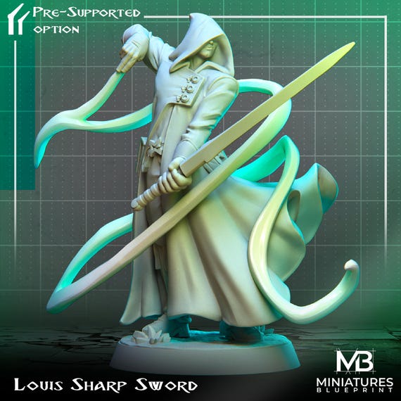 Louis Sharp Sword - Miniatures Blueprint