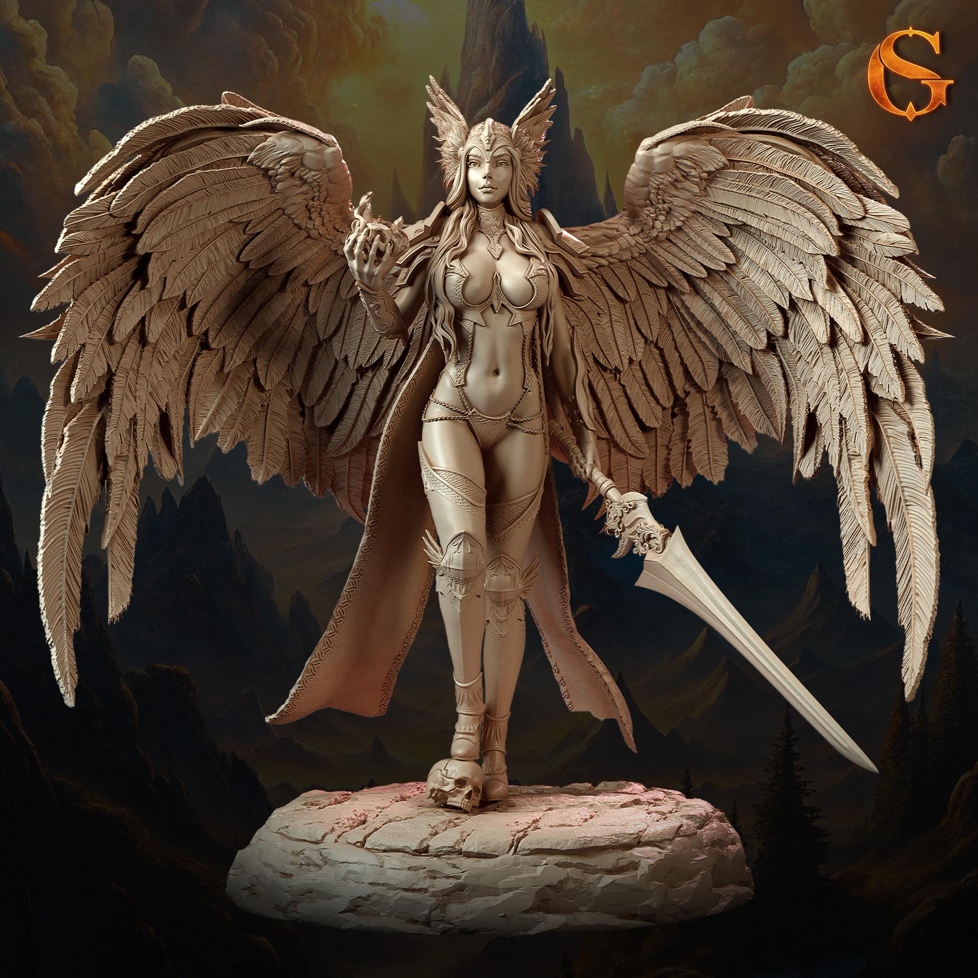Figurine Lenneth Valkyrie En Résine Pour Jeu De Rôle (TTRPG, D&D) - Neuf