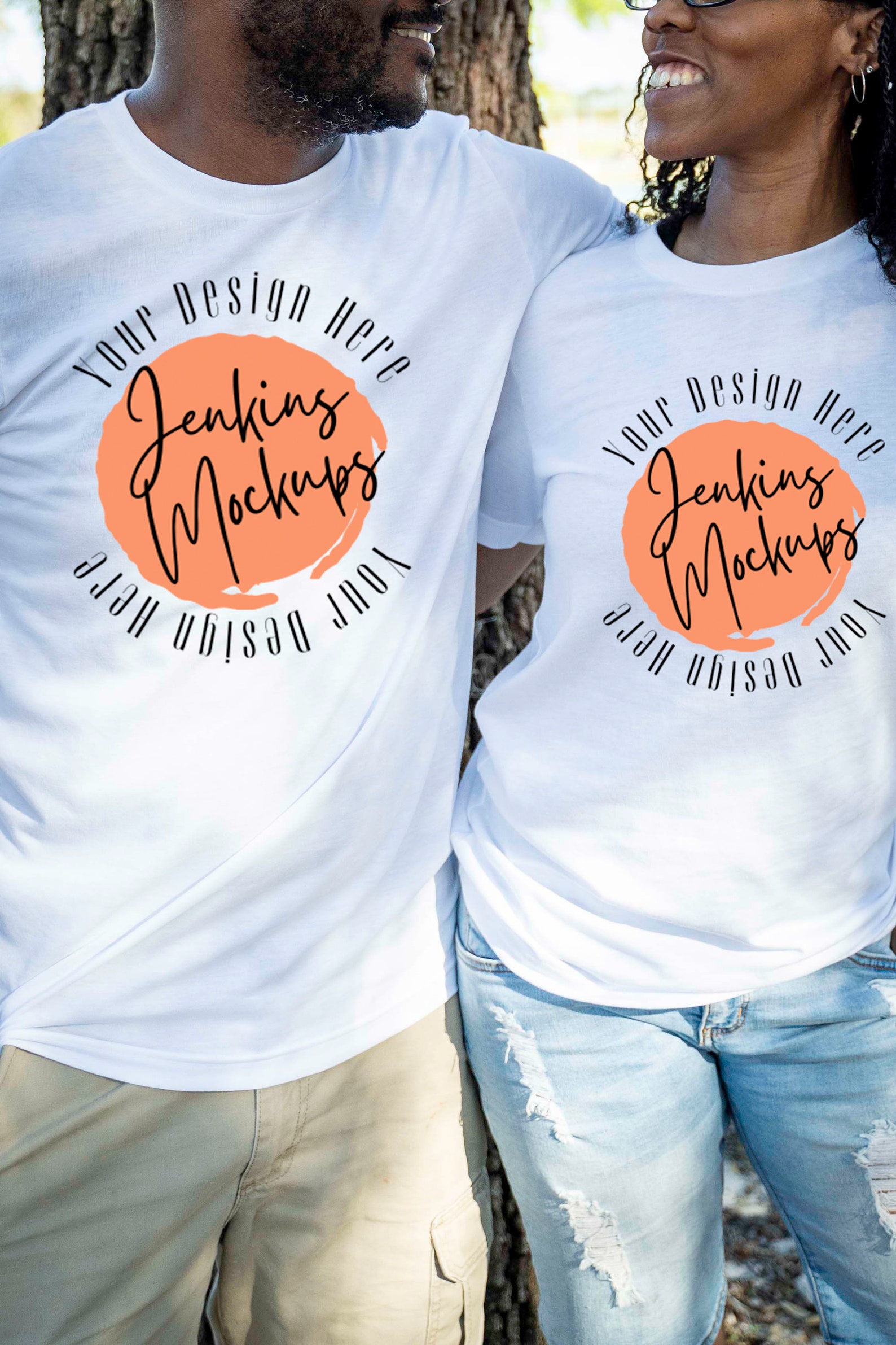 Bella Canva 3001 Couple White TShirt Couple Mockup Male