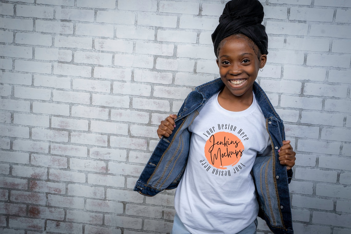 Download Bella Canva 3001 Girls White T-Shirt Black Girl Mockup | Etsy