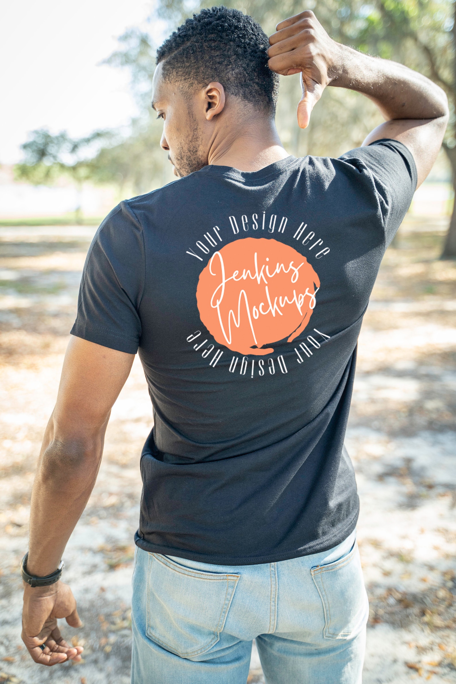 Download Bella Canva 3001 Back of Men's T-Shirt Black Male | Etsy