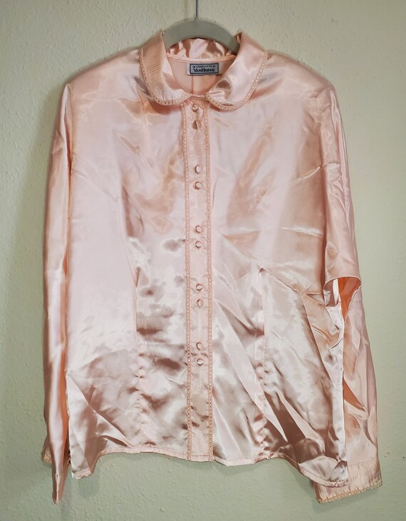 Vintage Pink Polyester Shirt - image 1