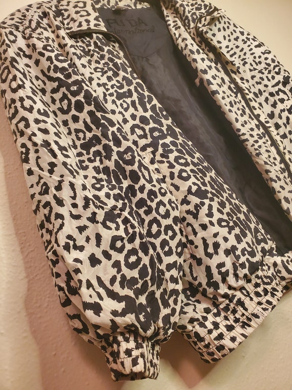 Vintage Leopard Print Silk Jacket