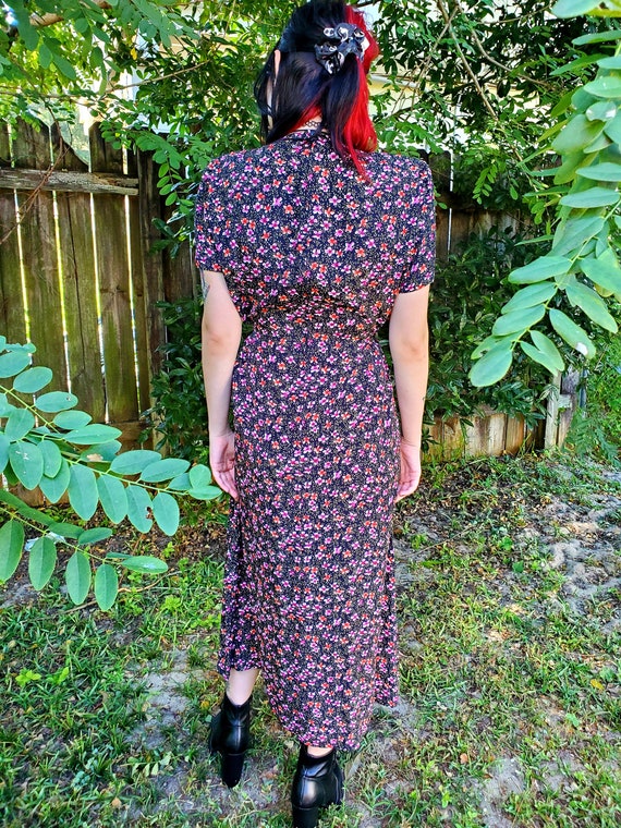 90s Floral Maxi Dress - image 4