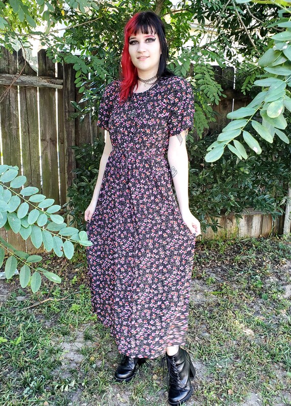 90s Floral Maxi Dress - image 1