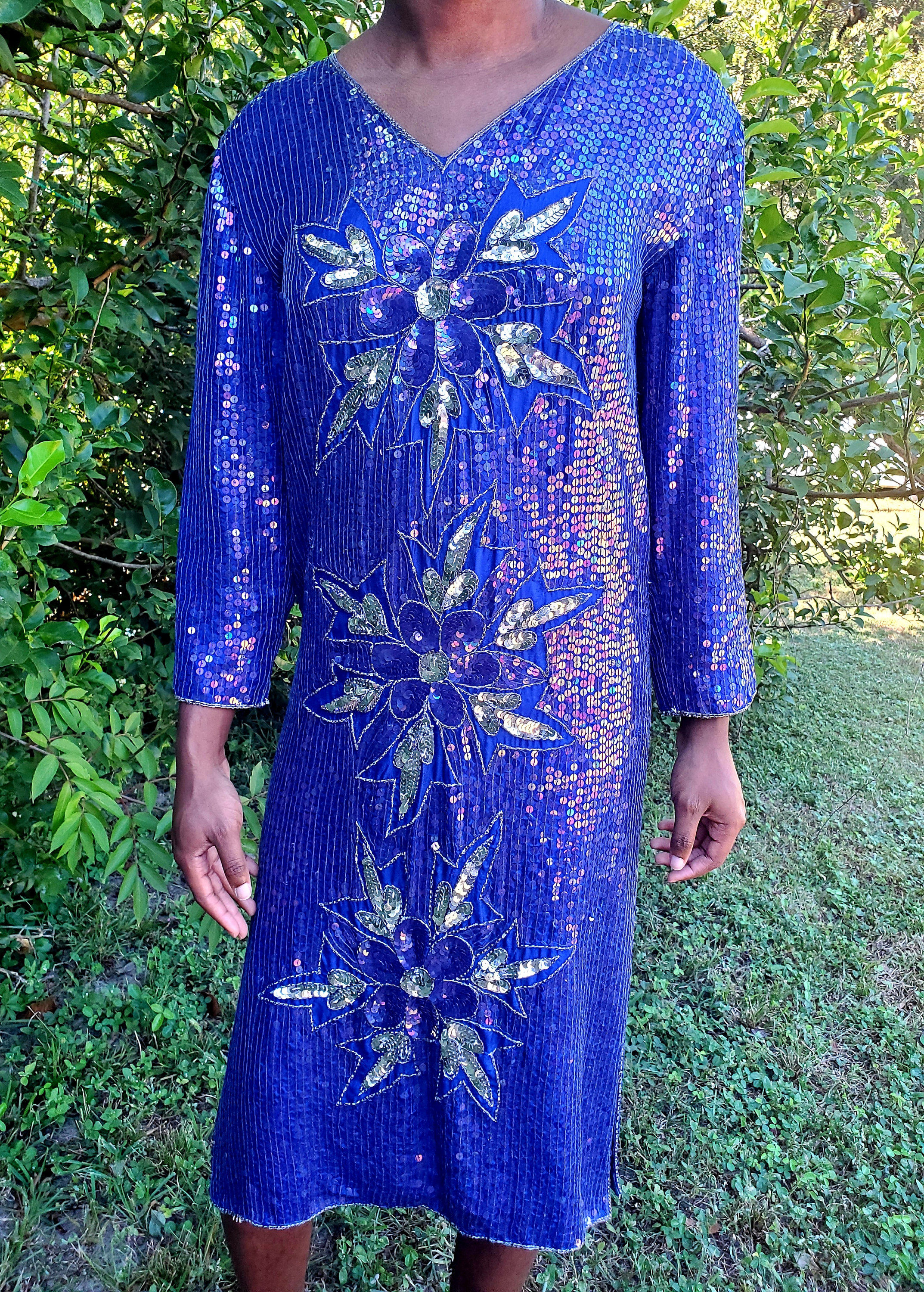 70's Sequin Disco Party Dress - image 2