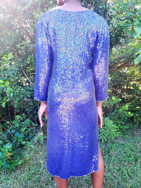 70's Sequin Disco Party Dress - image 7