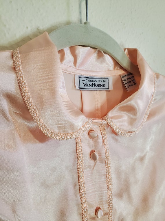 Vintage Pink Polyester Shirt - image 6