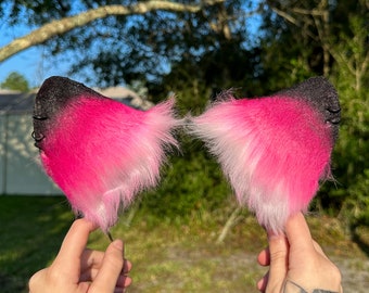 Ear Headband Halloween Animal Cosplay Pink Puppy Ear