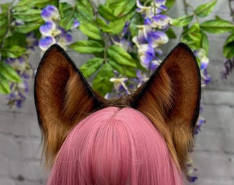 Premade Doberman Dog Ear Headband: Brown Cosplay Costume Ears