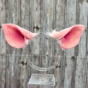 Realistic Pig Ears Headband handmade piggy costume ears faux fur animal ear headband cosplay piggy ears pet play cute animal ears cosplay