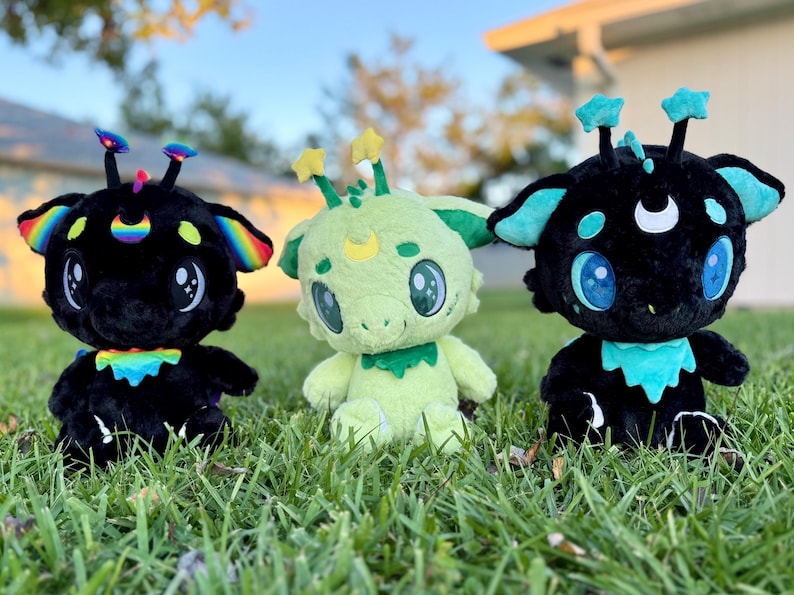 Kemonokinz Kawaii Invaders Plush Alien Cat Doll Soft Toy, Minky Fabric Gift image 11