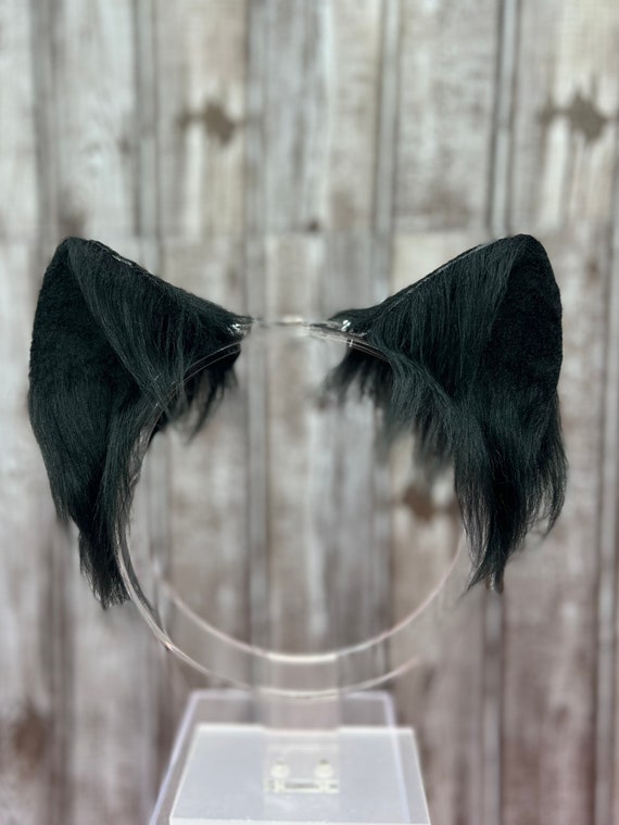 Classic Black Kitten Cat Ears Faux Fur Cosplay Headband Etsy