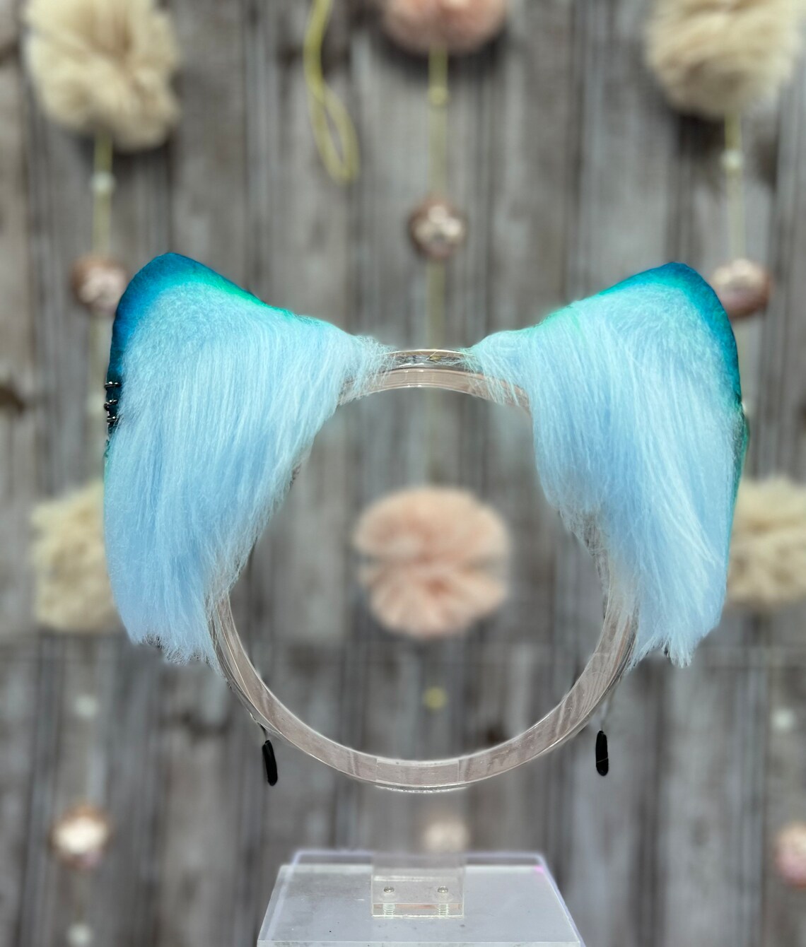 Space Cat Ears Green Black and Blue Cat Ear Headband Realistic Etsy