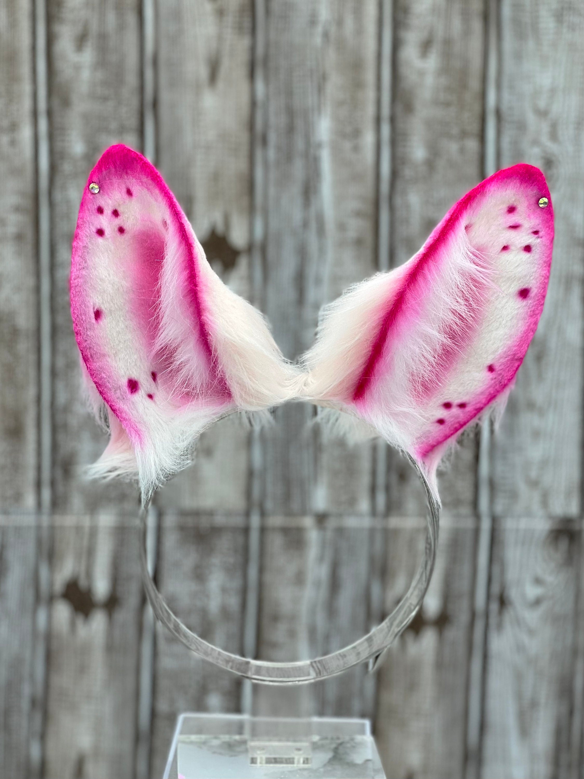 White Bunny Ears Headband