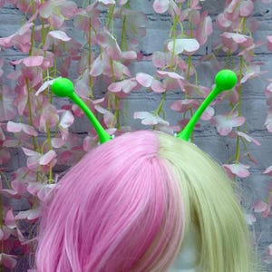 Alien Antennas Headband Alien Cosplay Alien antenna headband UV green Alien Headband  Fantasy Outer space accessories