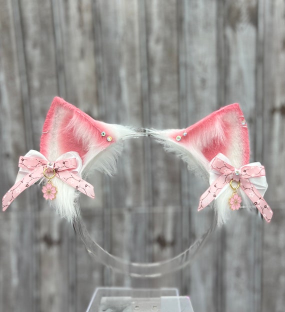 Sakura Cat Ears Headband: Cherry Blossom Neko Cosplay - Etsy