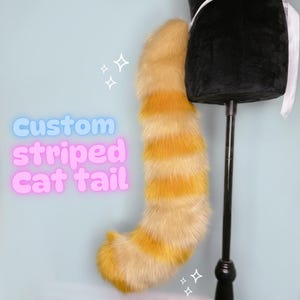 Build your own Striped Tiger Tail 26 inch Tiger cosplay tail custom floor dragger furry tail fox tails wolf tail