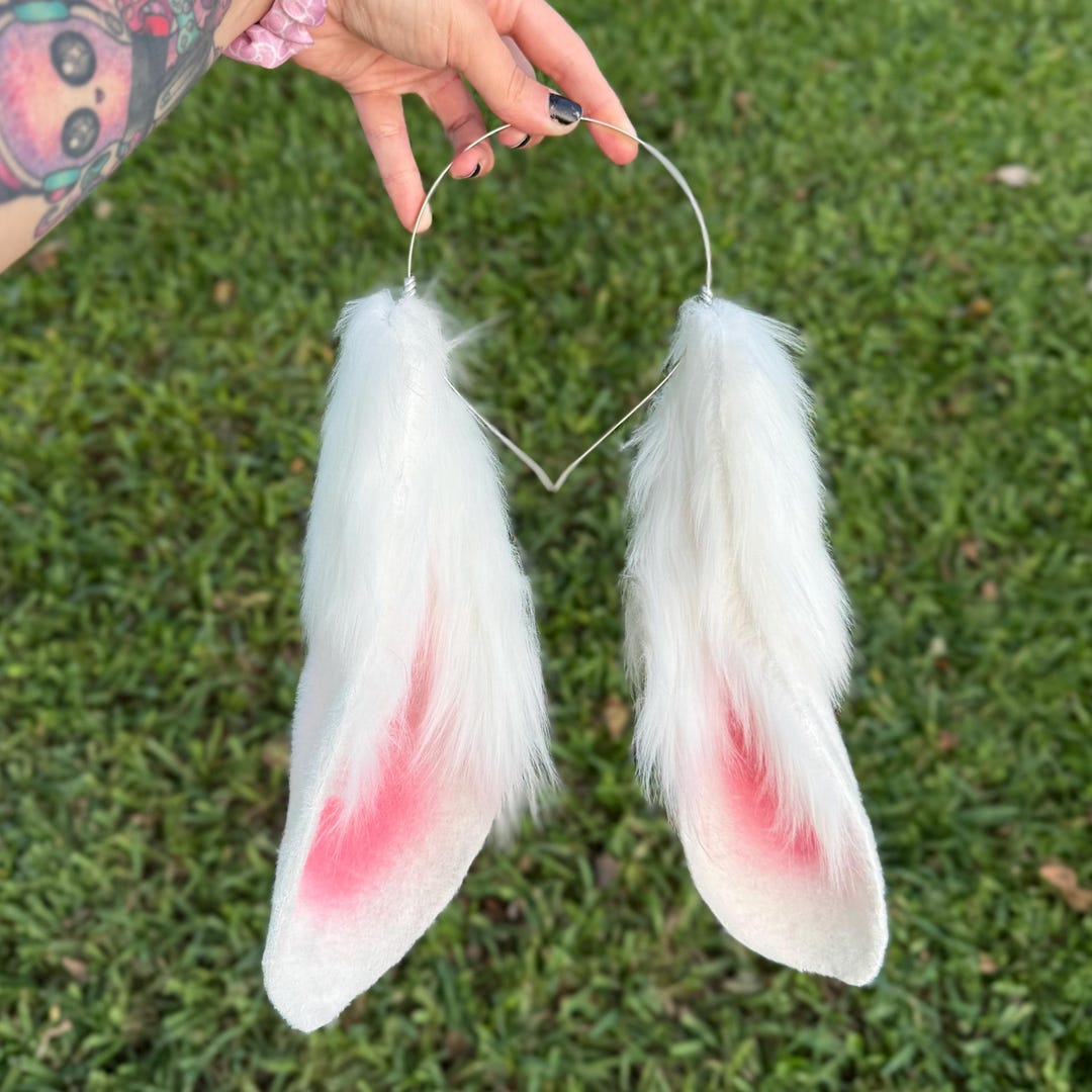 White Floppy Bunny Ears Headband: Lop Rabbit Cosplay Costume - Etsy