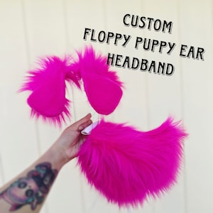 Custom Floppy Puppy Ear Headband: Wired Faux Fur Cosplay