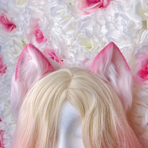 Pink Cat Ear Etsy