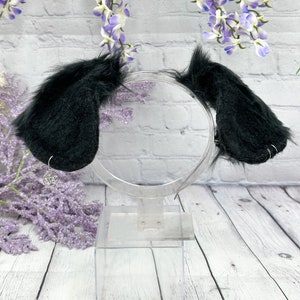 Floppy Goth puppy oren en staart buigbare realistische hondenoren hoofdband puppy cosplay oren puppy spelen sfw huisdier spelen oren