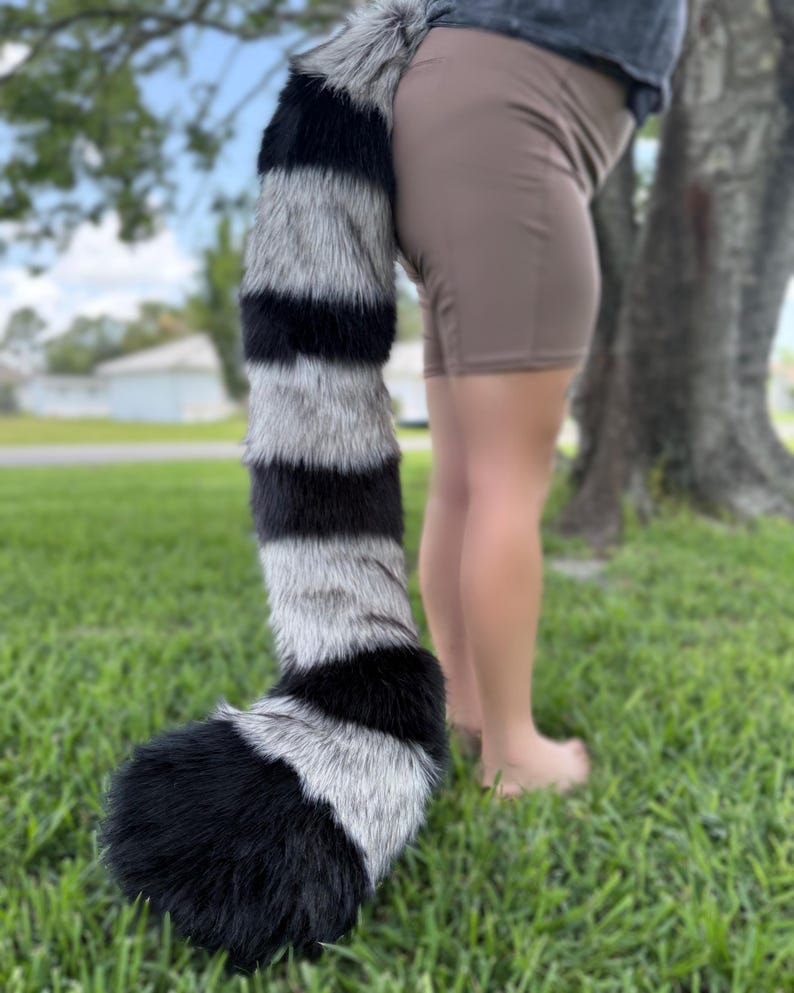 Premade XL Raccoon Cuddle Tail: 46-inch Cosplay Floor Dragger - Etsy