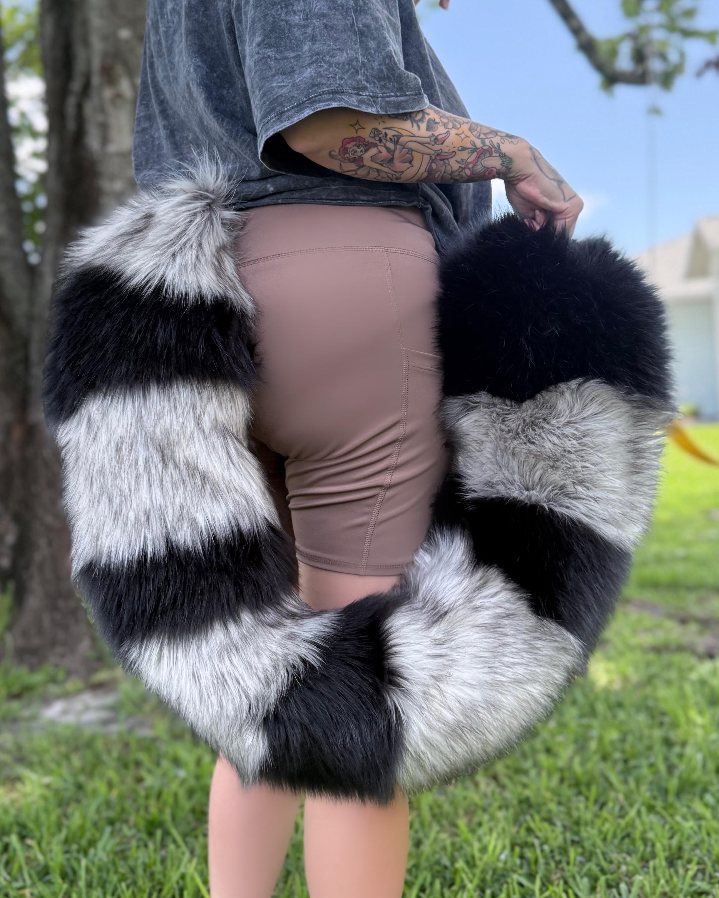 Premade XL Raccoon Cuddle Tail: 46-inch Cosplay Floor Dragger - Etsy