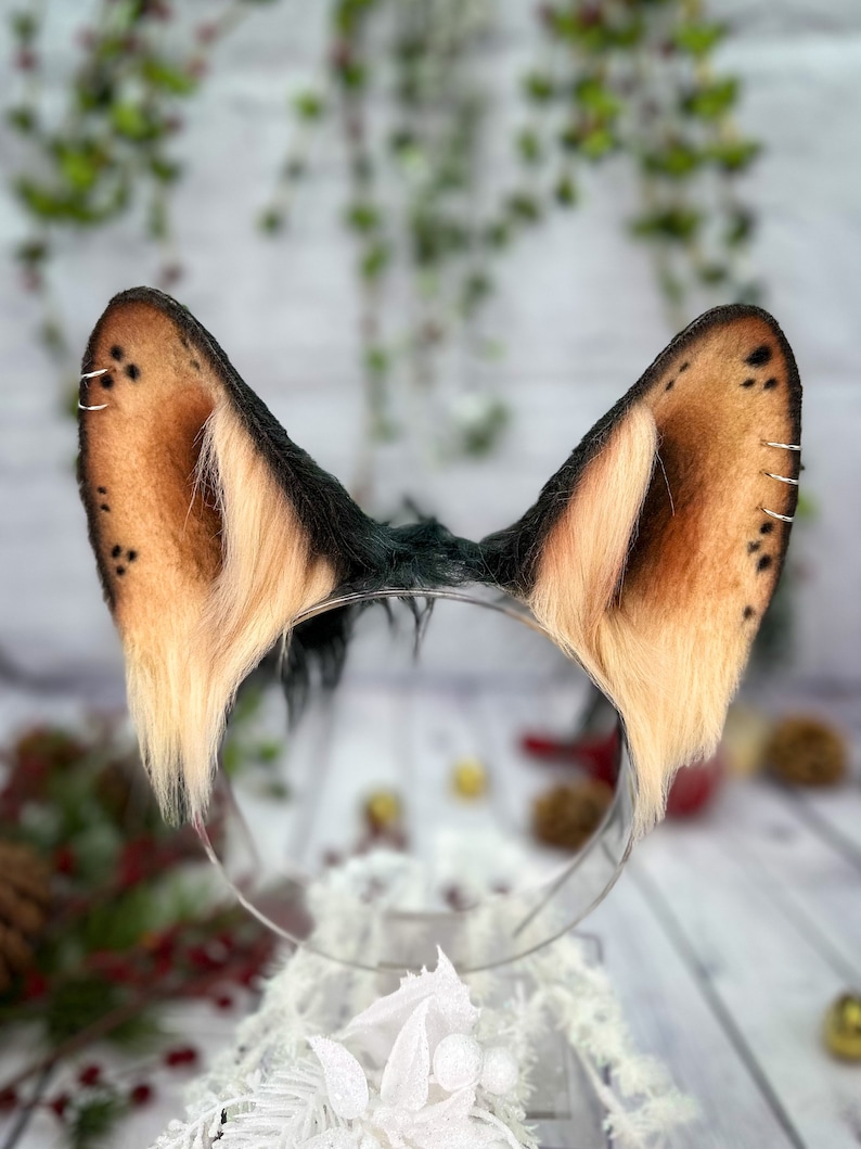 Brown and Tan Puppy Dog Ears Headband Floppy Dog Cosplay Etsy