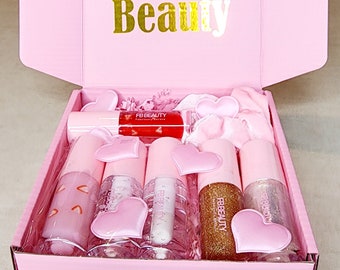 Gift Box 6 Lip Gloss Bundle - Glossy Moisturizing Not Sticky Hydrated Lip glosses (cruelty free)