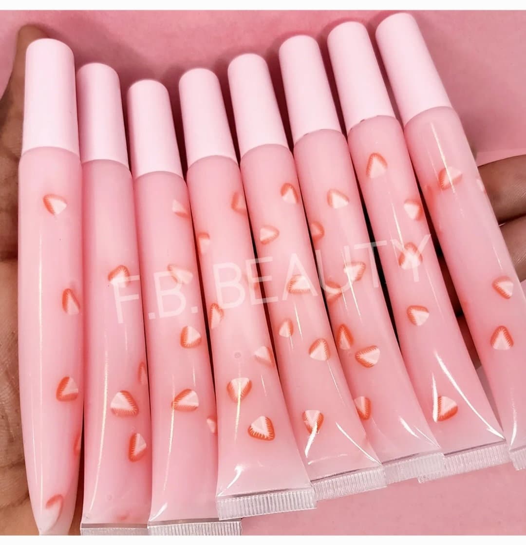 Strawberry Shortcake Lip Gloss Long Slim Squeeze Tube Glossy Clear