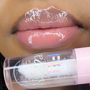 Crystal Beauty Glossy Clear Lip Gloss - Moisturizing Not Sticky Hydrated Lips (cruelty free)