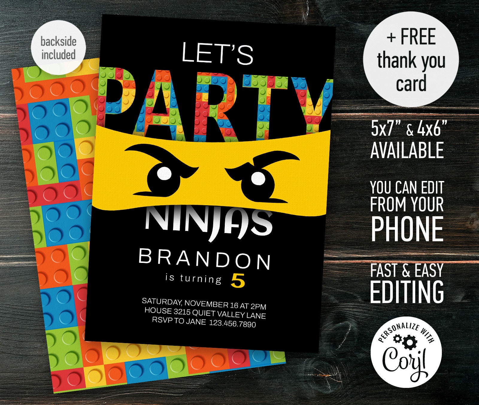 Lego Ninjago Party Plates And Napkins Serves 16 With Birthday Candles