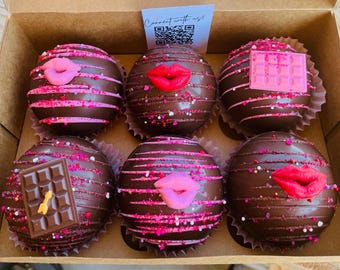 Bombas de chocolate caliente para San Valentín
