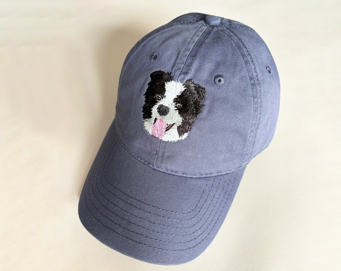 Custom Embroidered Pet Hat Custom Embroidered Pet Cat Hat Personalized Baseball Cap Using Your Pet Dog Photo
