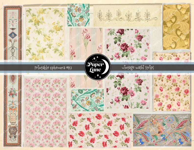 Printable Ephemera Set 8 Letter Size 8.5X11'' Sheets - Etsy