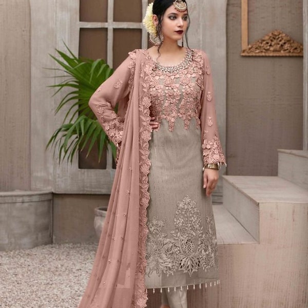 Pakistani salwar kameez/Pakistani Wedding Dresses/Embroidery Clothes Indian dress Collection Eid Suit Salwar Kameez/Indian wedding dress