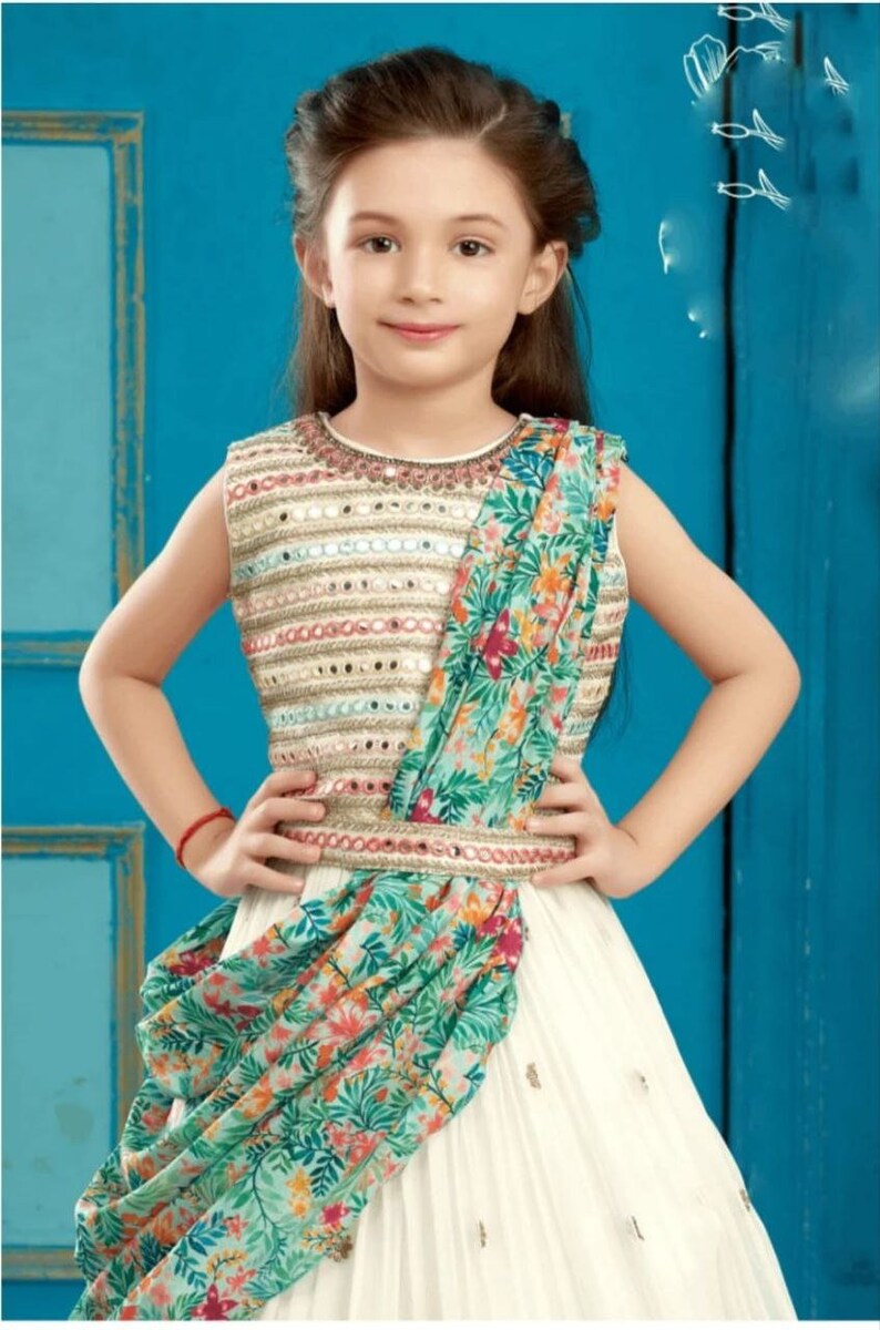Kids Lehenga, Indian Dress,kids Wear, Pattu Pavada, Kids Dress, Pattu