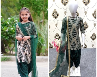 Eid Baby Sharara, Salwar Kameez, Pakistani Kids Wear, Girls Ethnic Wear, Muslim Kids Wear, Girls Sharara, Chand Raat Kids Wear,Salwar suit