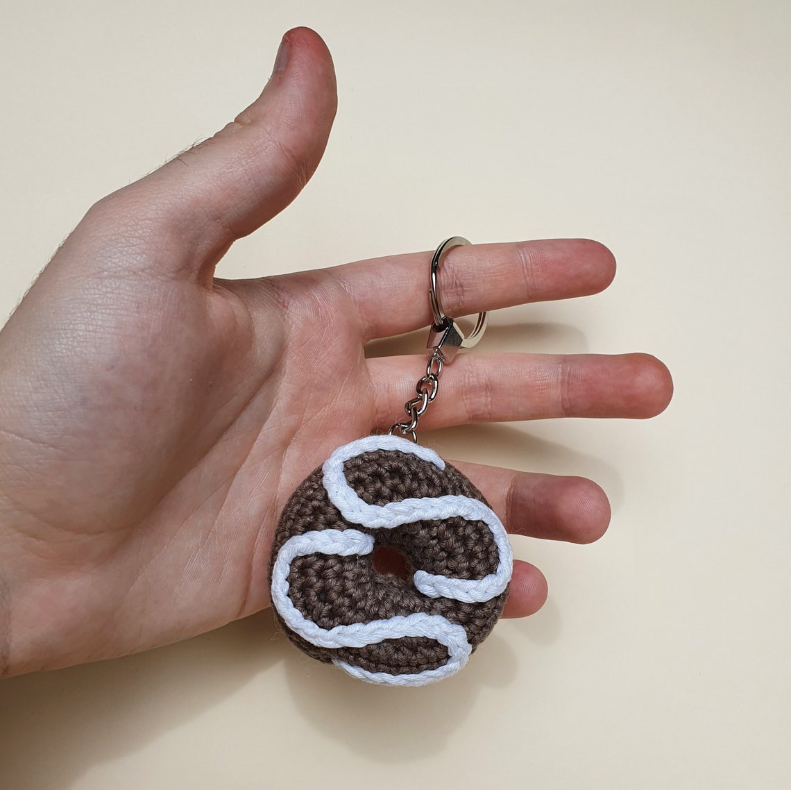 Crochet Donut Keychain Crochet Keychain Frog Keychain Food Etsy