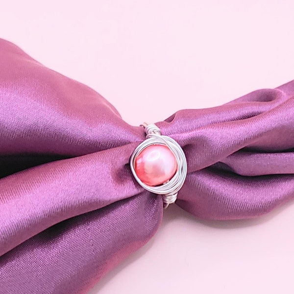 Pink Pearl Sterling Ring