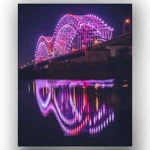 Mighty Lights Reflection - Memphis Tennessee Photo Print - Memphis Wall Art Cityscape