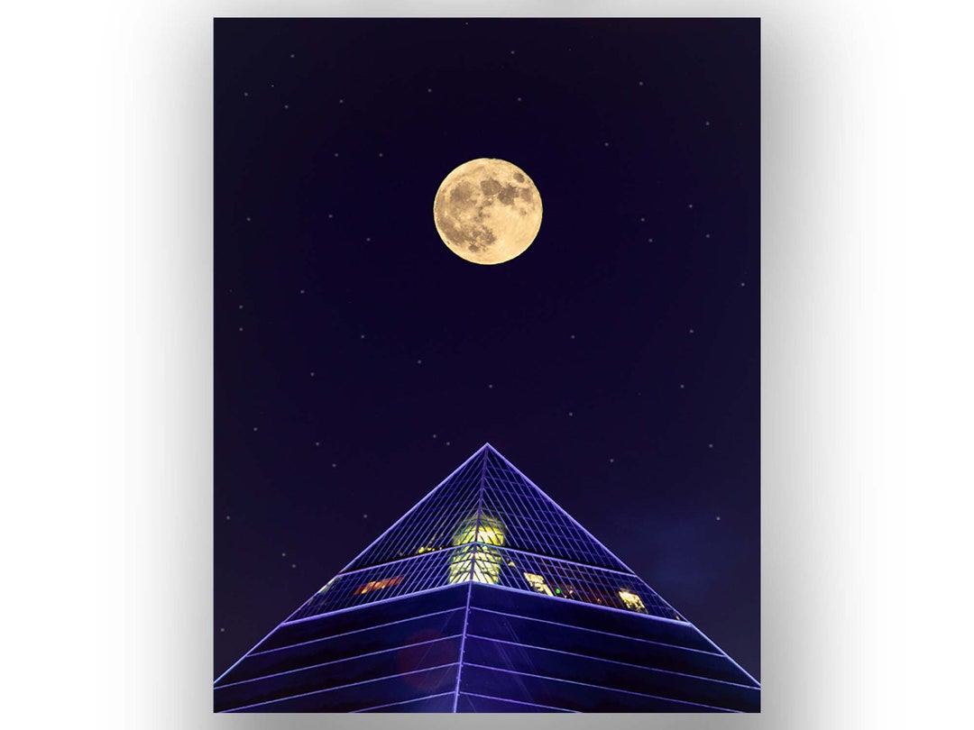 Moon Rise Over the Pyramid |- Memphis Tennessee Photo Print