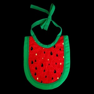 Watermelon Baby Bib, Springtime Bib, Summer Baby Bib, Fruity Baby Bib image 1